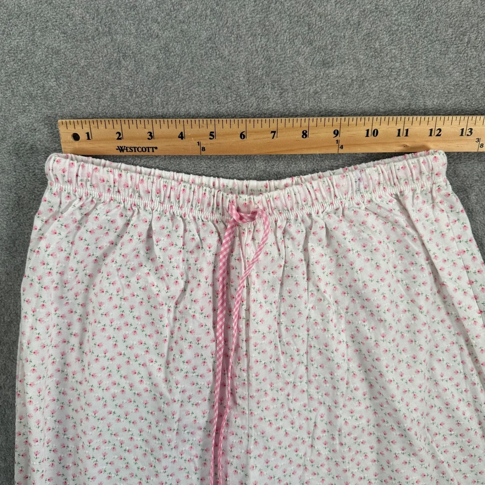 Secret Treasures Floral Gingham Pajama Set Women's Small Pink Cottagecore Sleep - Image 5