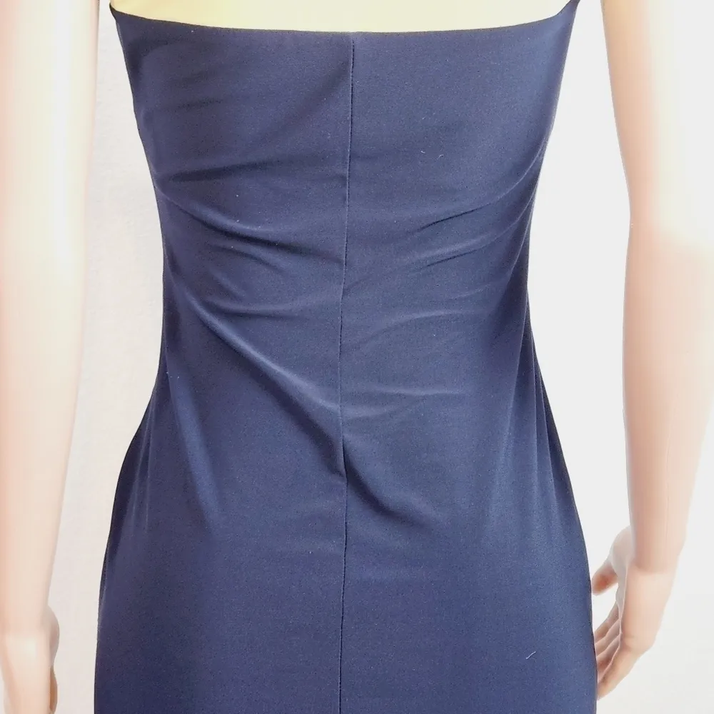 Ralph Lauren Navy & Yellow Colorblock Sheath Dress Size:  4 - Image 10