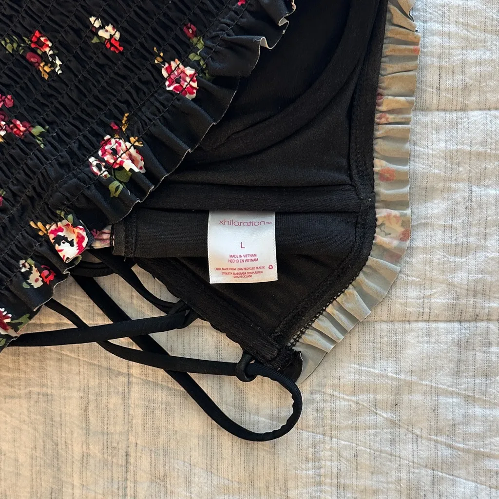 Xhilaration Black Floral Bikini Set - Image 6