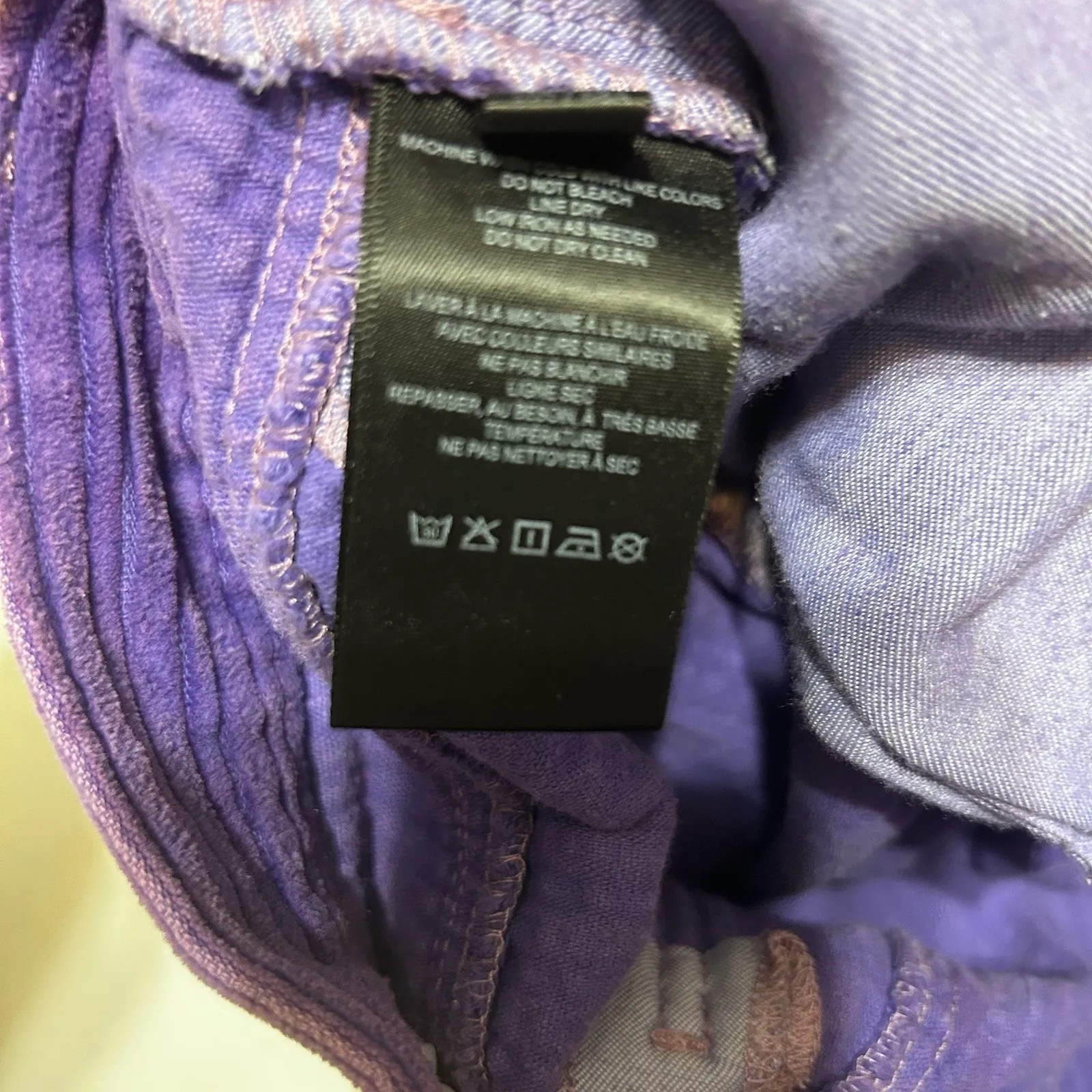 Y2K BDG Womens High Rise Corduroy Pants 26‎ Purple Wide Wale Streetwear Retro - Image 8