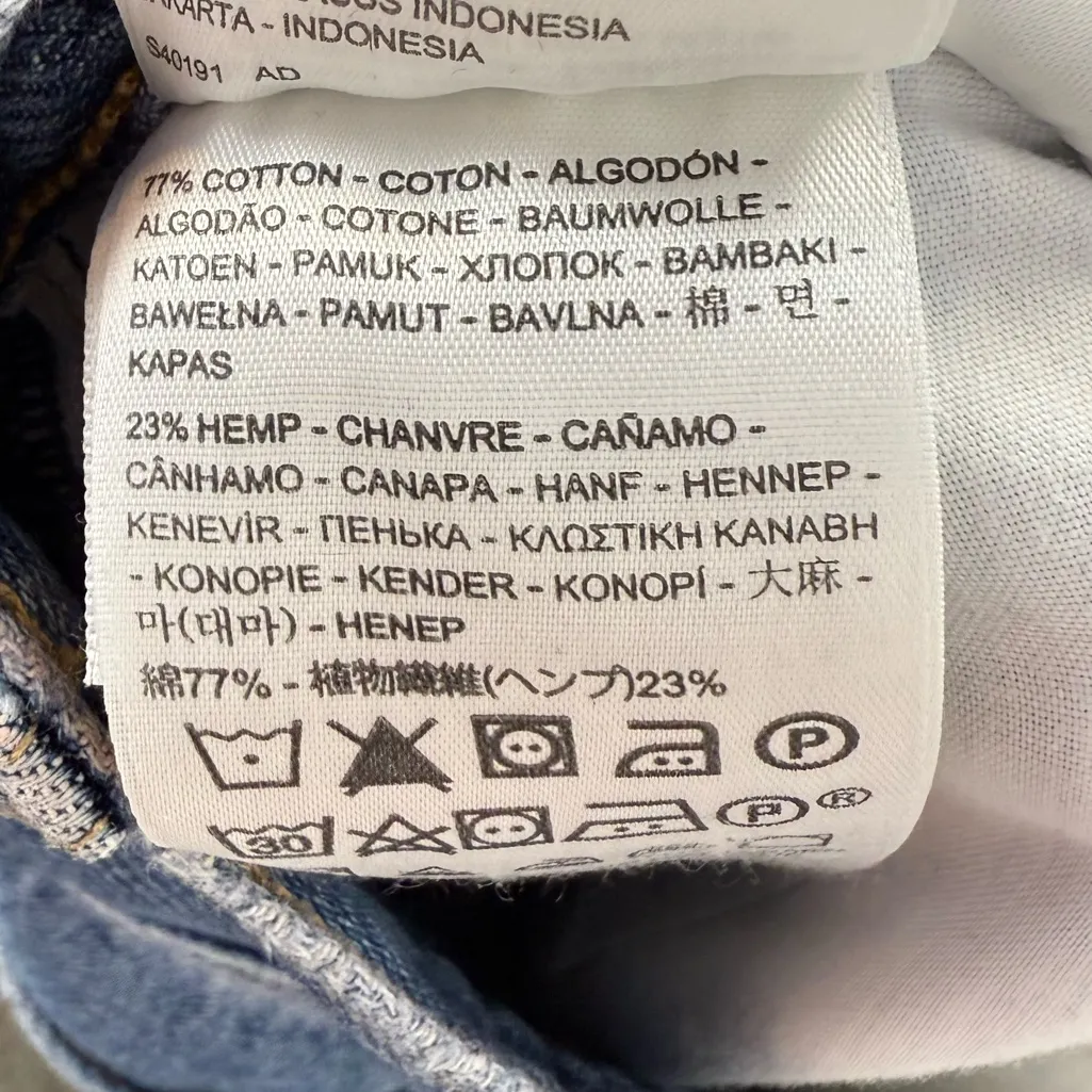 Levi's High Loose Denim Distressed Wide Leg‎ Jeans in Medium Wash Size 25 - Image 10