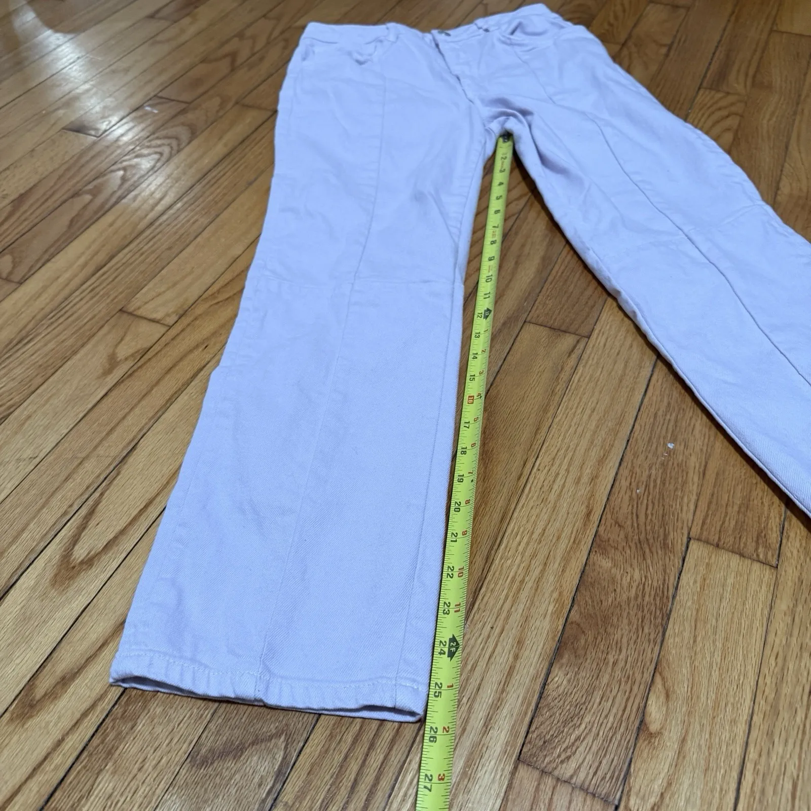 Maje Perry Straight Leg High Rise Parma Purple Jeans Size 38 - Image 9