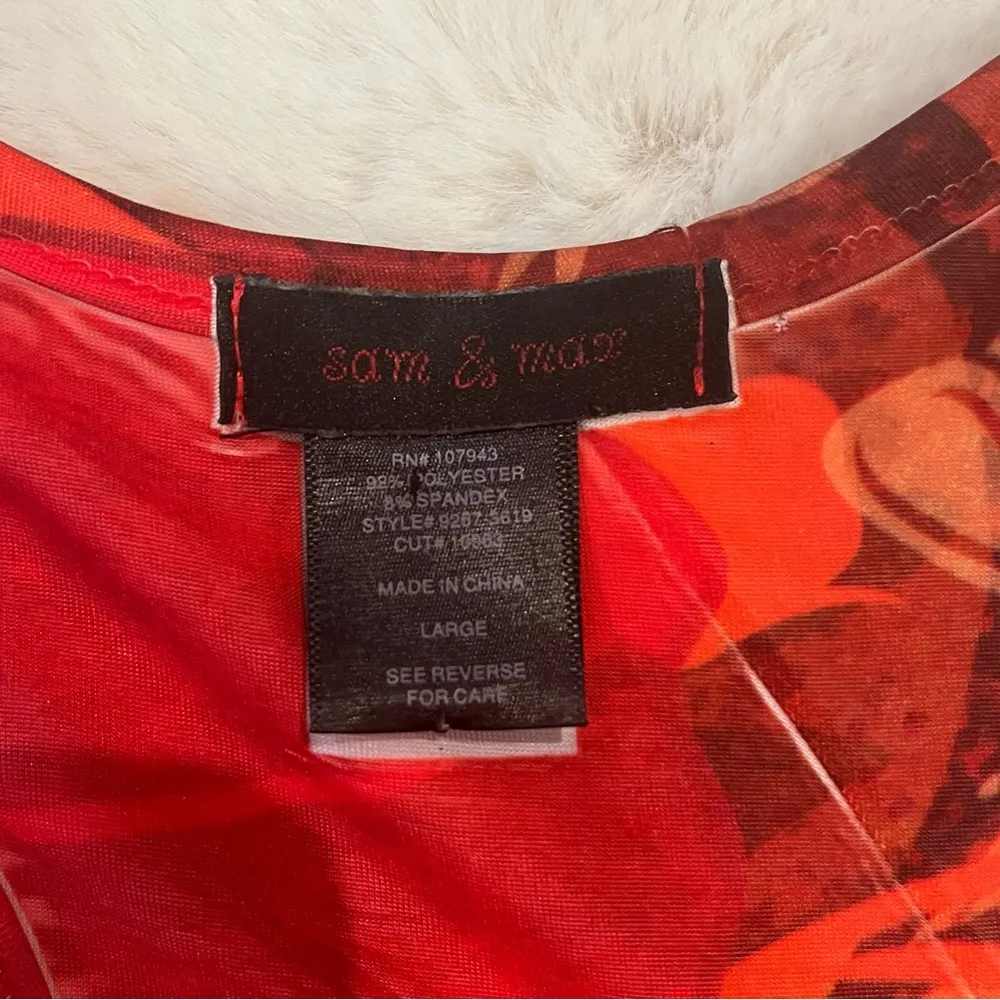 Colorful Ruffle Dress Size L Red Size L - Image 2