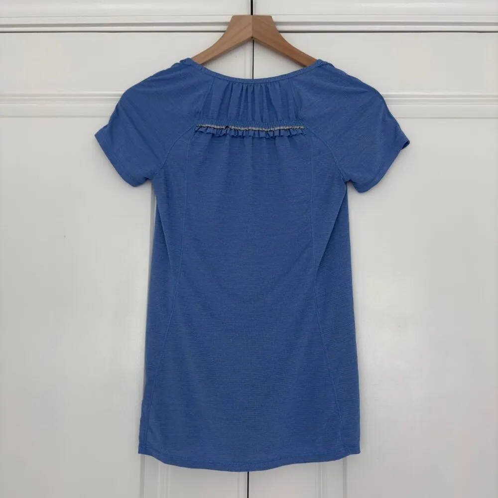 Lululemon Run: Wild Short Sleeve Tech in Heathered Porcelain Active Running Top - Image 4