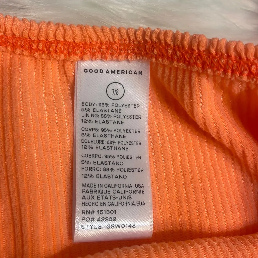 Good American bikini bottom Neon Orange swimwear New Sz 7/8 - Image 2
