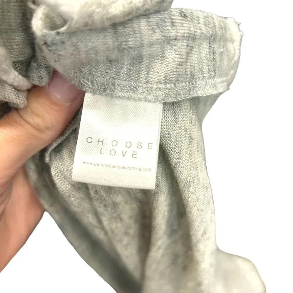 Generation Love Gray Linen Side Lace-up Tassel Tank Top Size Small‎ - Image 7