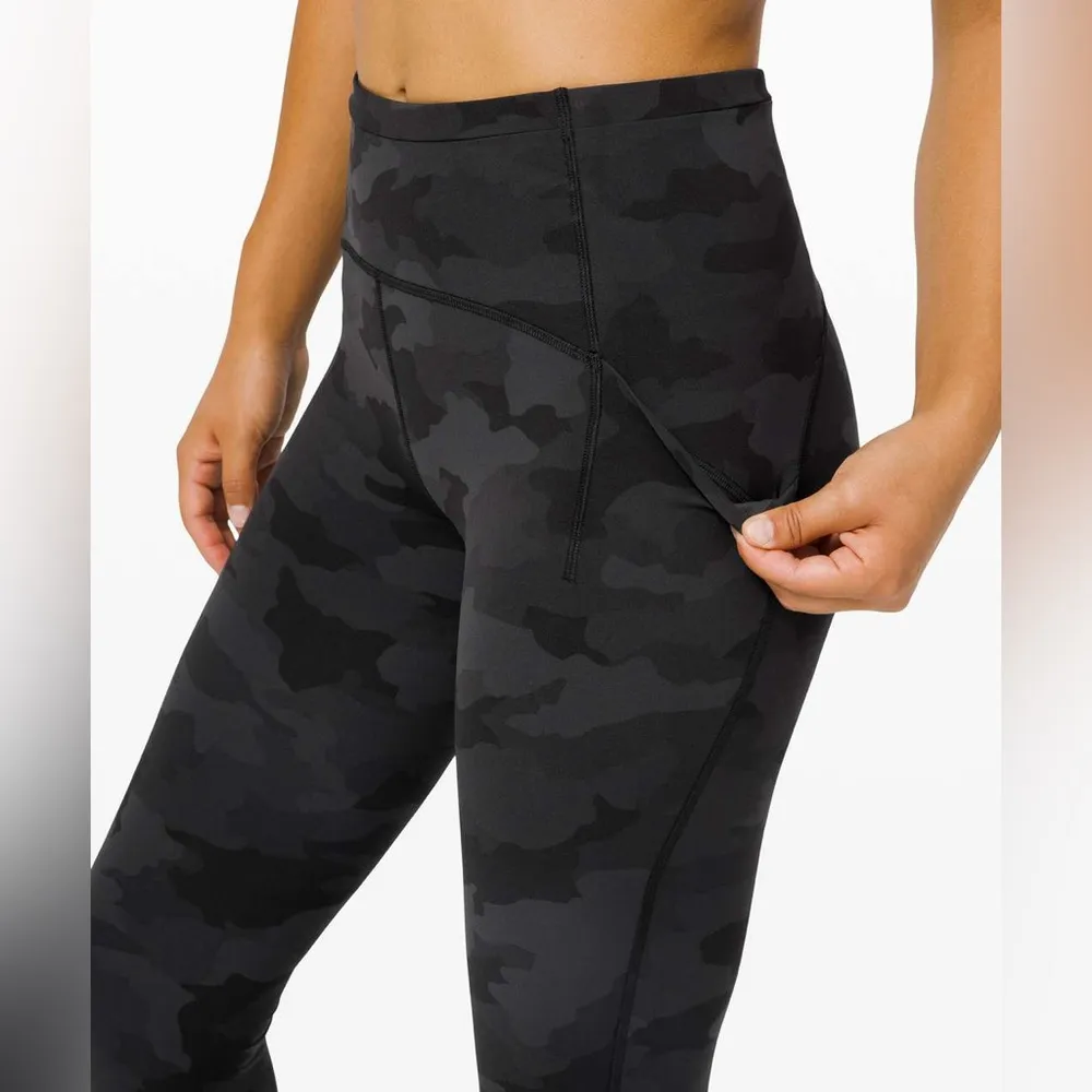 Lululemon Swift Speed High-Rise Crop 21” Heritage 365 Camo Deep Coal Leggings 0 - Image 2