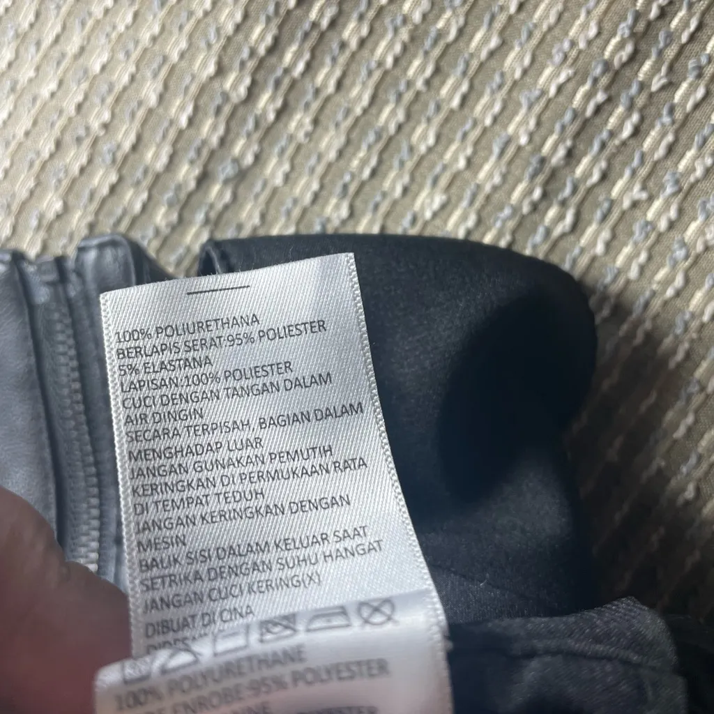 Bardot Black Leather Crop Top - Image 6