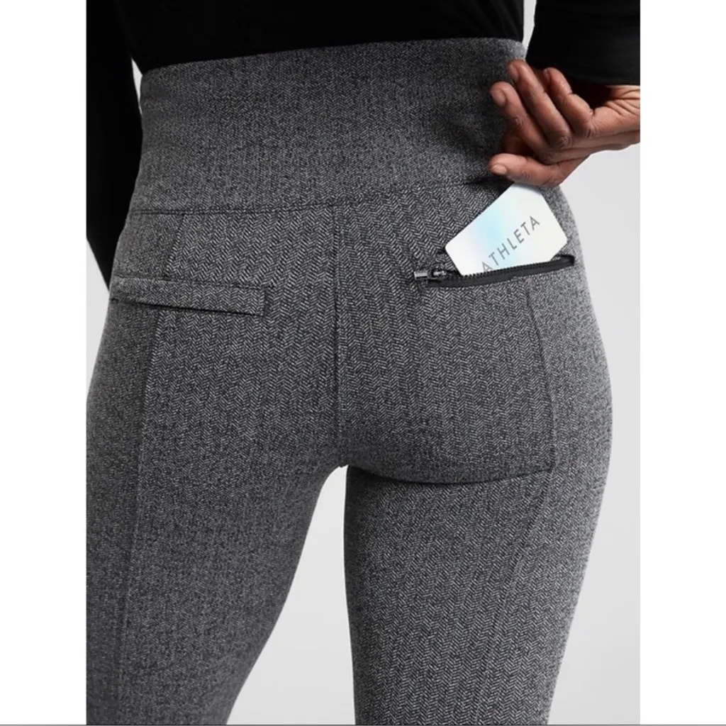 Athleta Delancey Herringbone Tight dressy Leggings slim pants workout business - Image 7