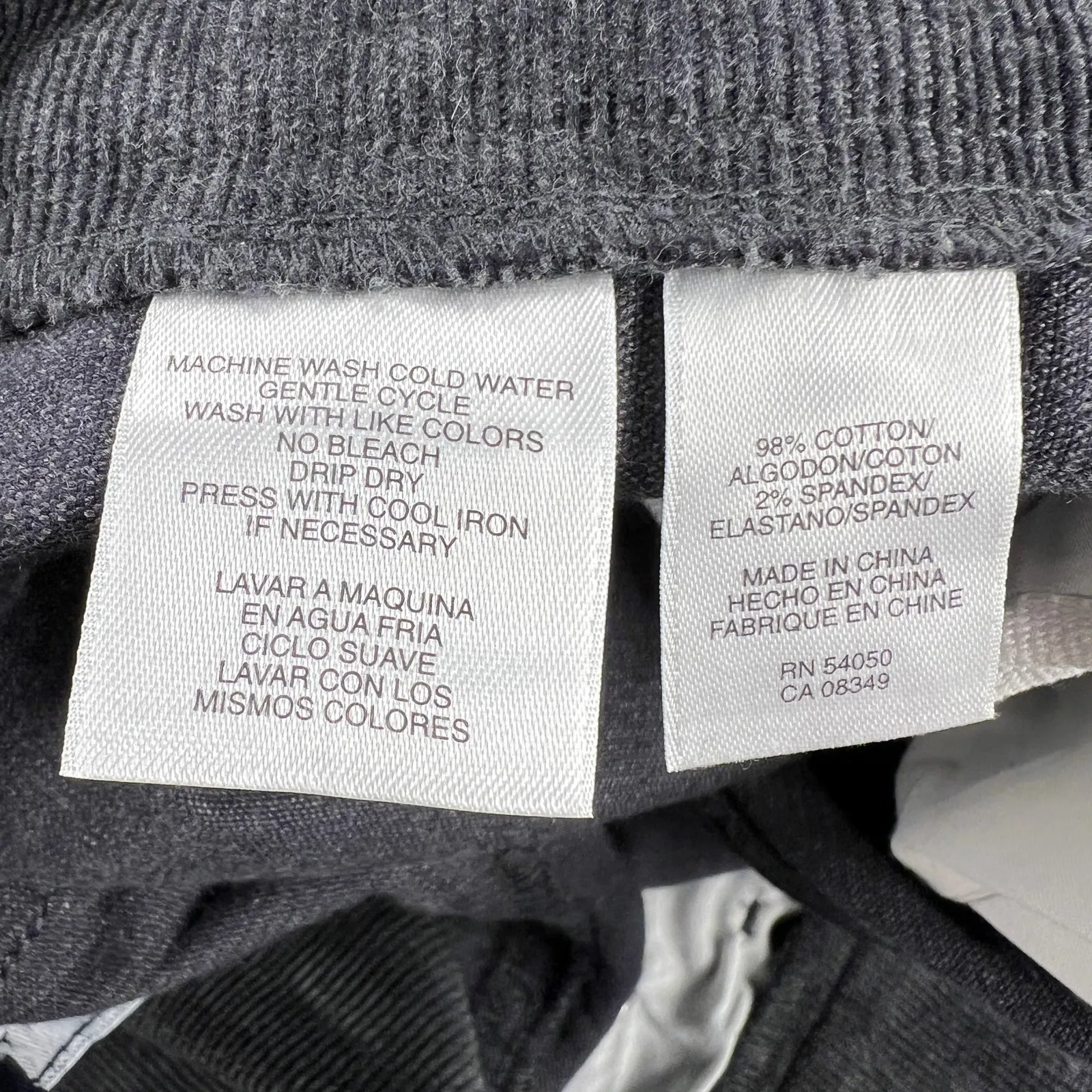 Jones New York Signatuee Stretch Corduroy Boot Cut Jeans Medium Charcoal Size 14 Gray - Image 8