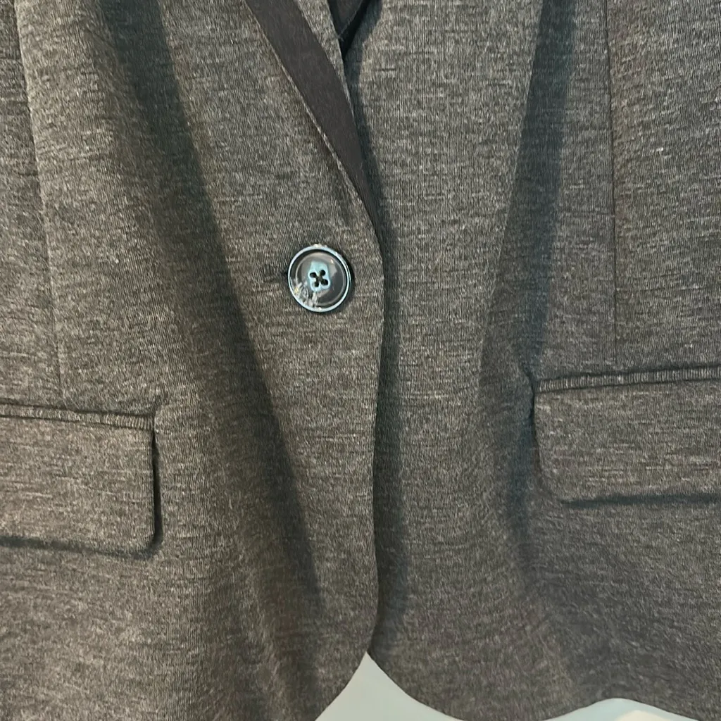 Catherine Malandrino Large Charcoal Gray 3/4 Length Sleeve Blazer Jacket - Image 5