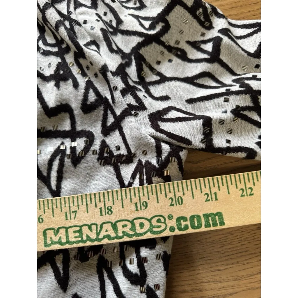 Frank Lyman Open Front Cardigan Sz 8 Metallic Fall Winter Career Office Teacher - Image 5