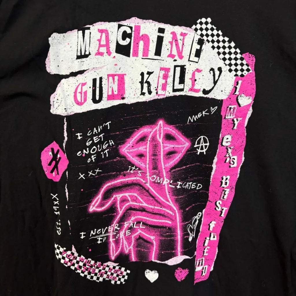 Machine Gun Kelly I Can't Get Enough of IT Neon rock shirt size large - Image 3