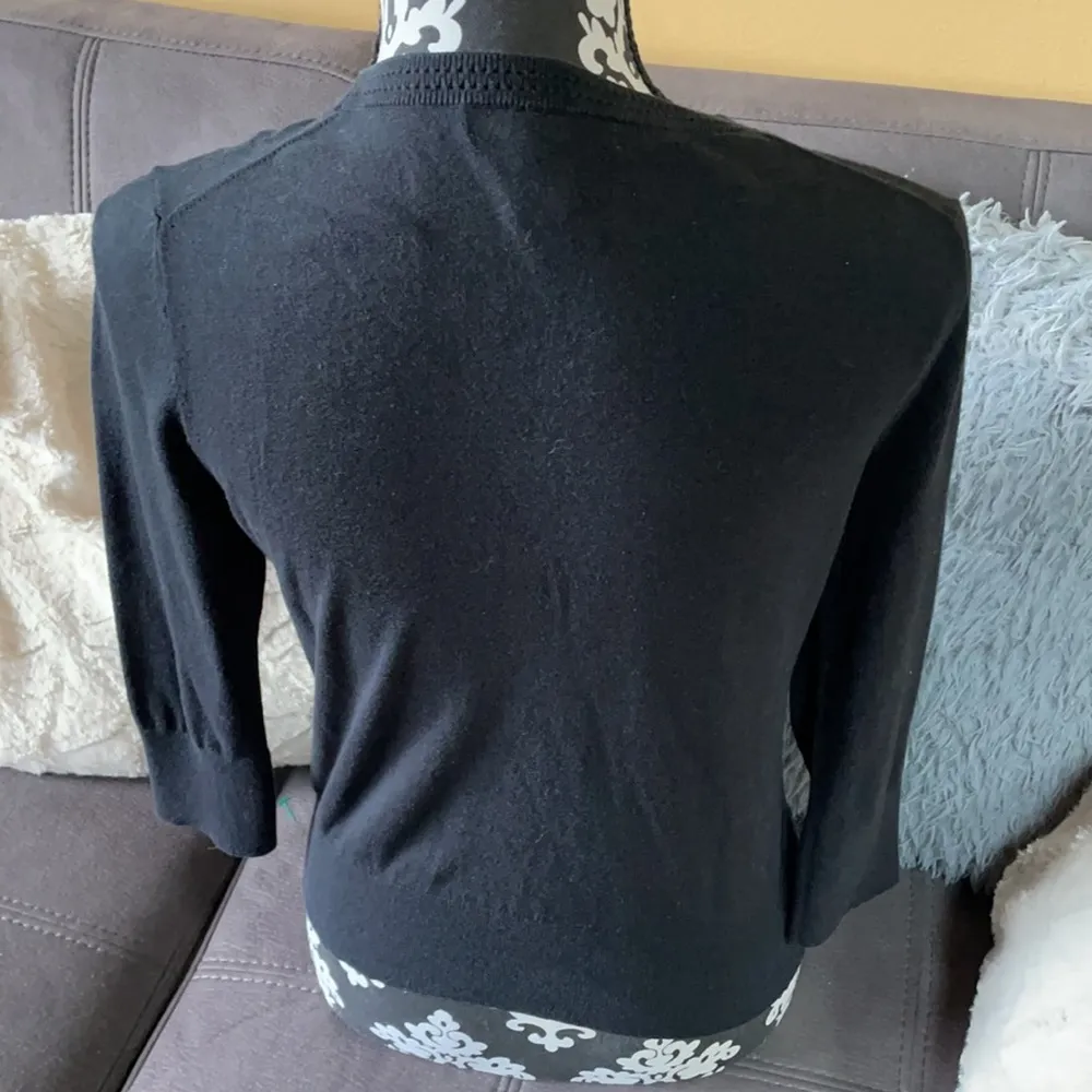 BANANA REPUBLIC Black Cardigan Size Petite Medium - Image 6