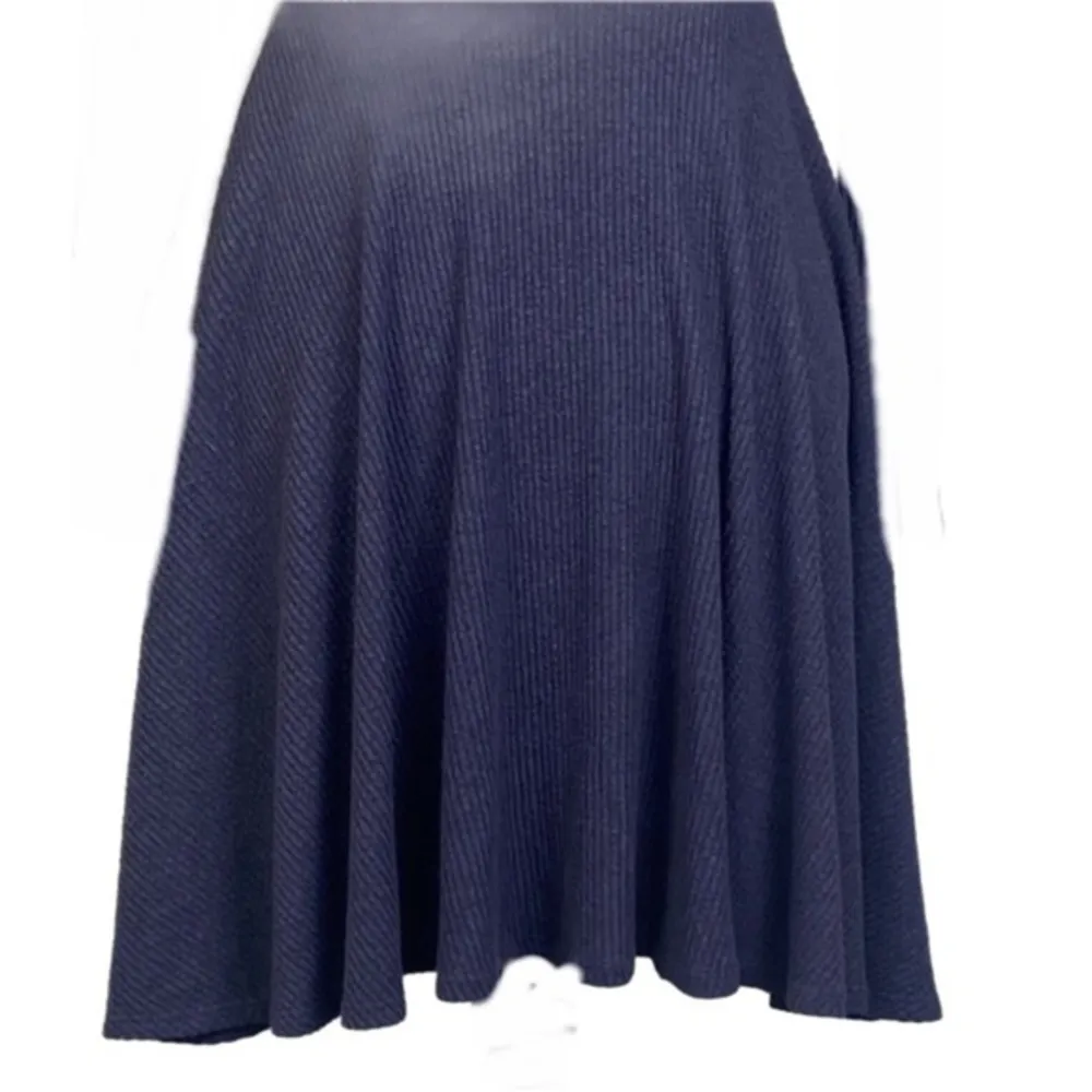 Lulu’s blue ribbed knit, fit and flare skater dress in size Small. EUC - Image 3