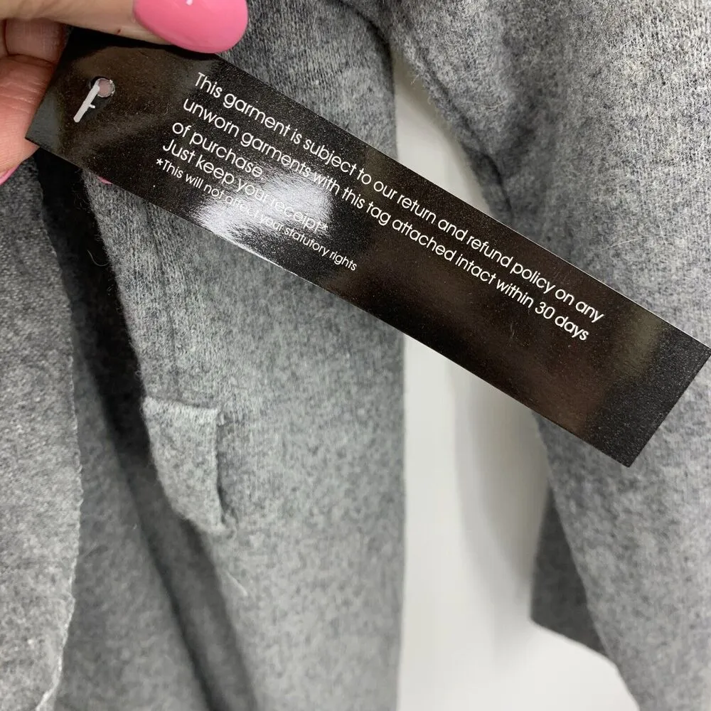 Goldie London Size OS Cardigan Falling Out Wool Blend Oversized Shawl Collar Gray - Image 7