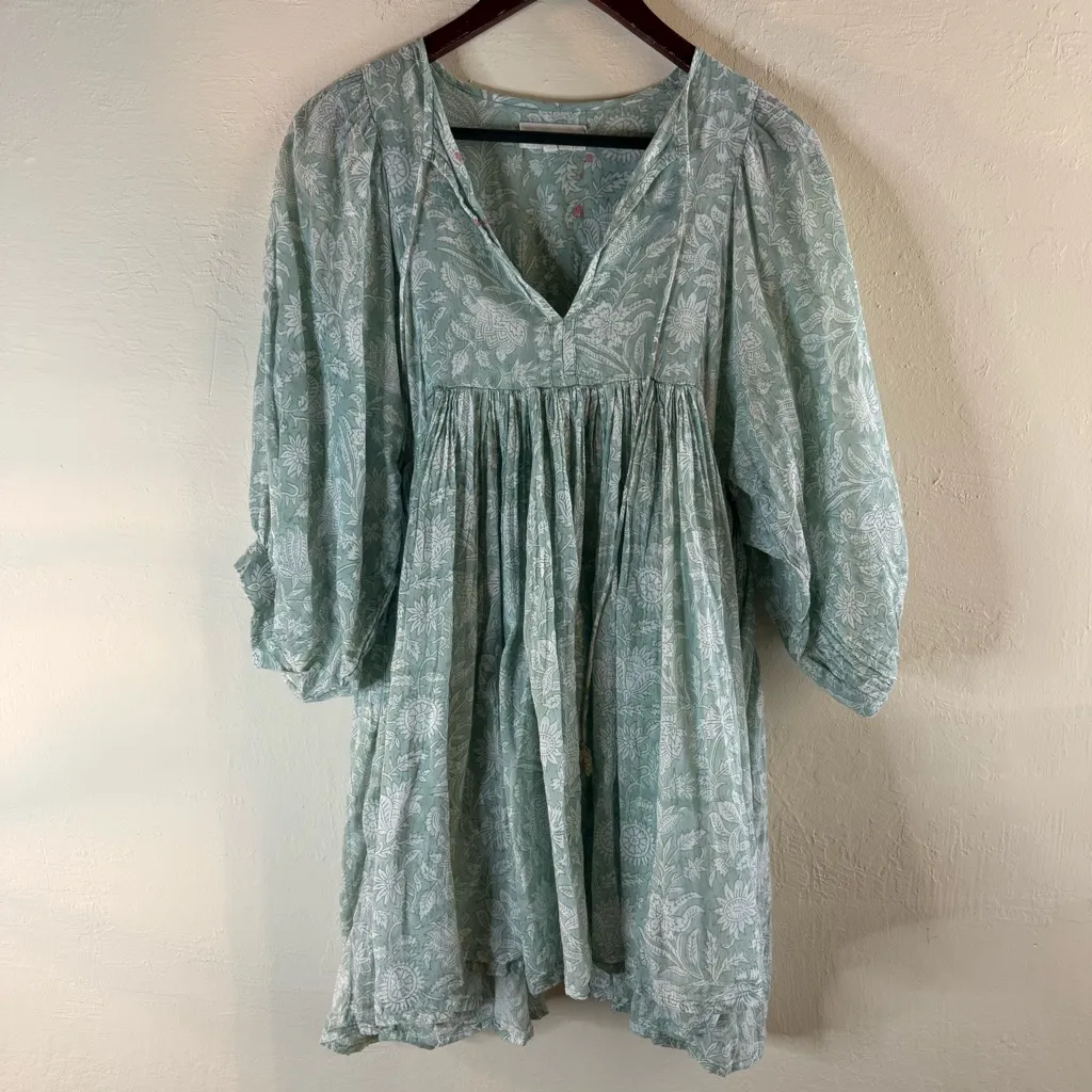 Daughters of India Kyra Mini Dress in Jade Size XS FLAWS Green - Image 2