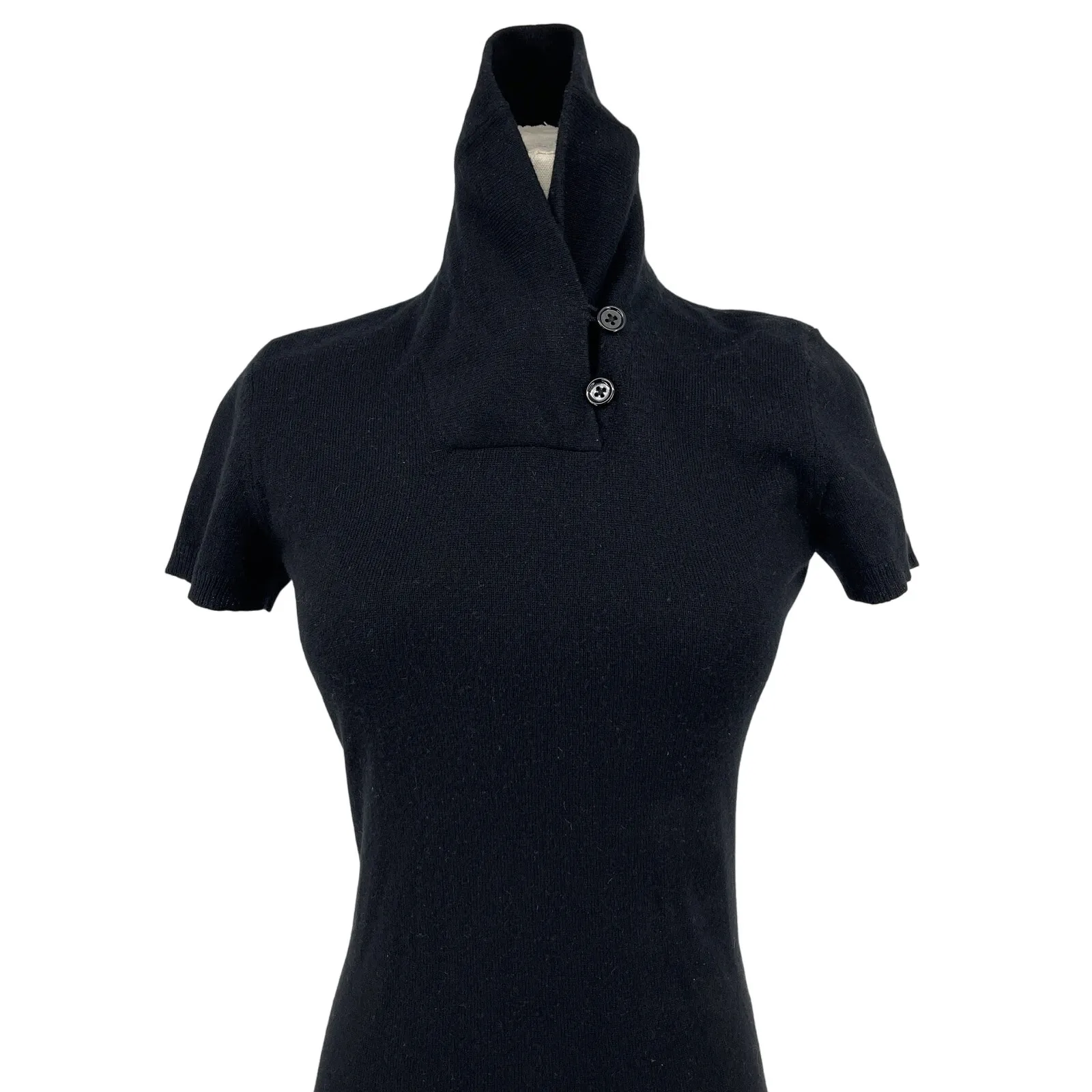 Ralph Lauren Black Label Cashmere Short Sleeve Sweater Black Small Quiet Luxury - Image 9