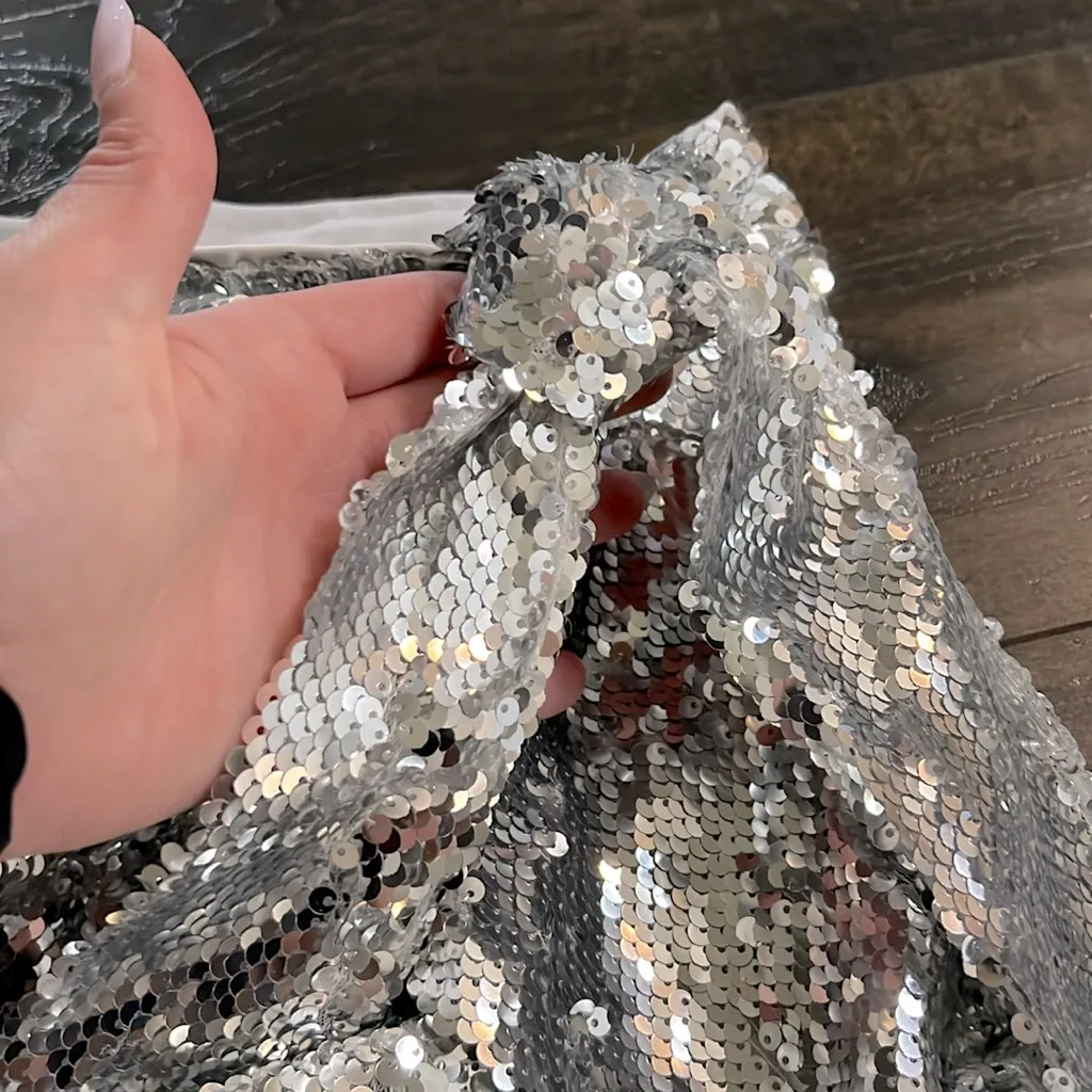 NWT OW Glitter Skirt - Silver - Image 3