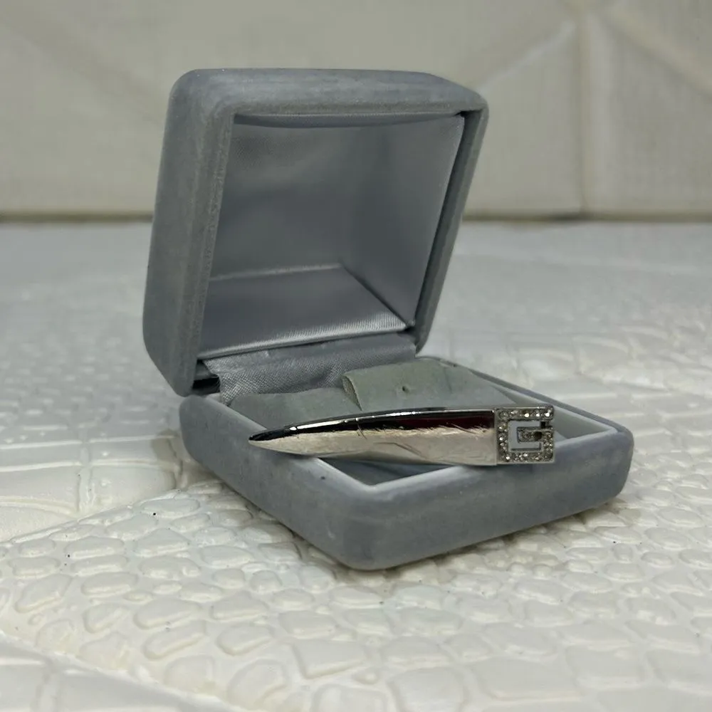 ONE DAY SALE Givenchy Silver Barette Clip/Brooch/Hairpin - Image 5