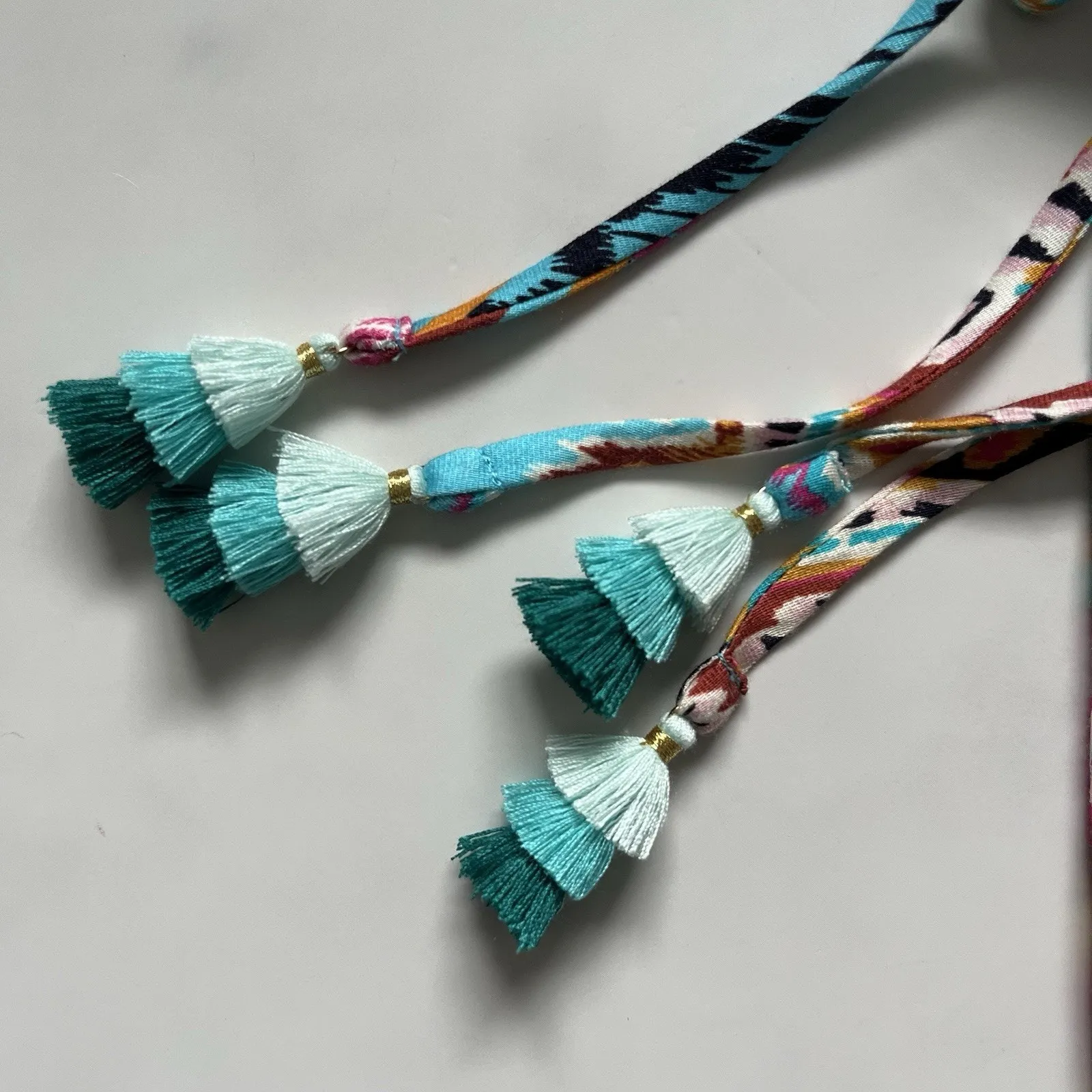 Hale Bob Oona mini Dress Turquoise blue Size M Boho chic Western Festival tunic - Image 11