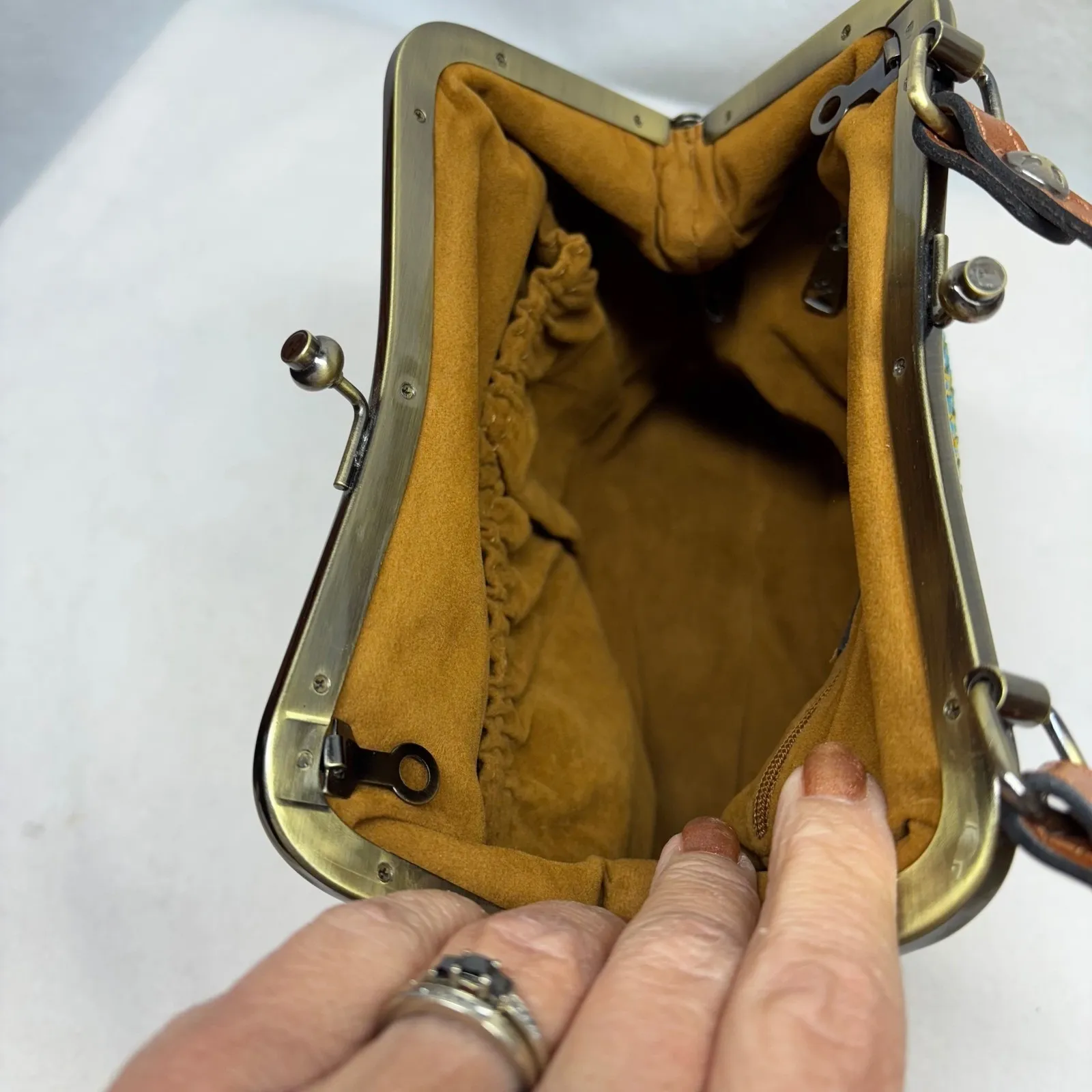 Patricia Nash Larueana Frame Spanish Woven Stripe Purse - Image 5