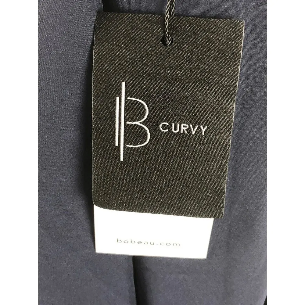 New Collection by Bobeau Floral Print Curvy Skirt Womens Plus 3X Navy Ditsy NWT - Image 6