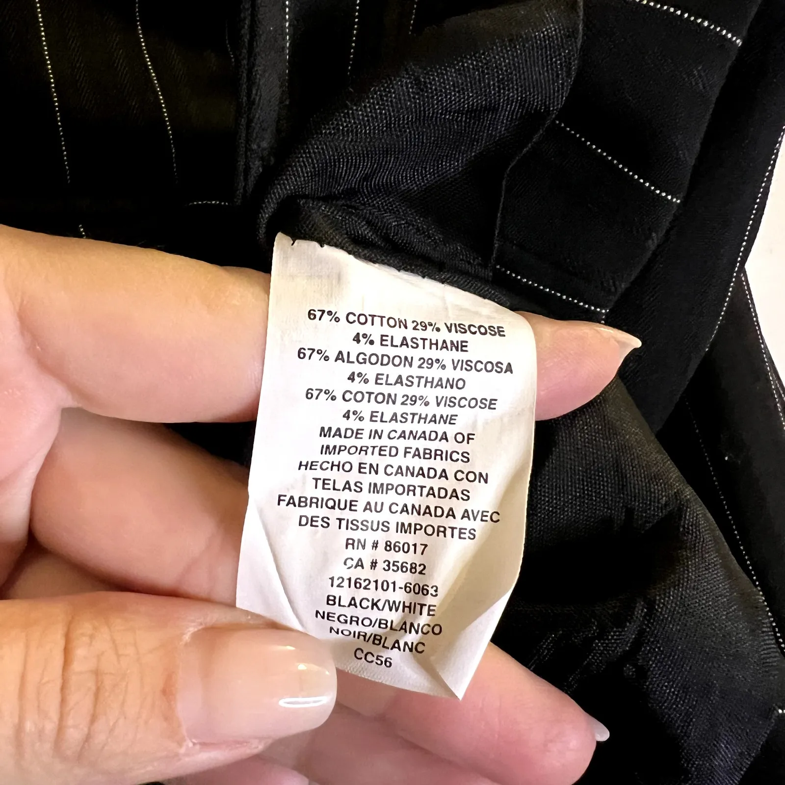 Bebe suit jacket blazer size 4 black striped classic cotton one button - Image 6