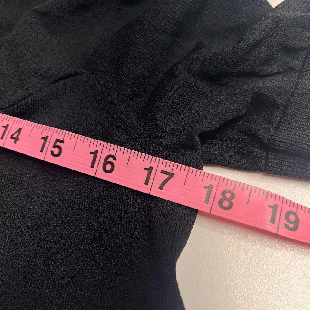 Imperfect COS baby doll top black short sleeve xs women's top cute 90s Y2K style - Image 7