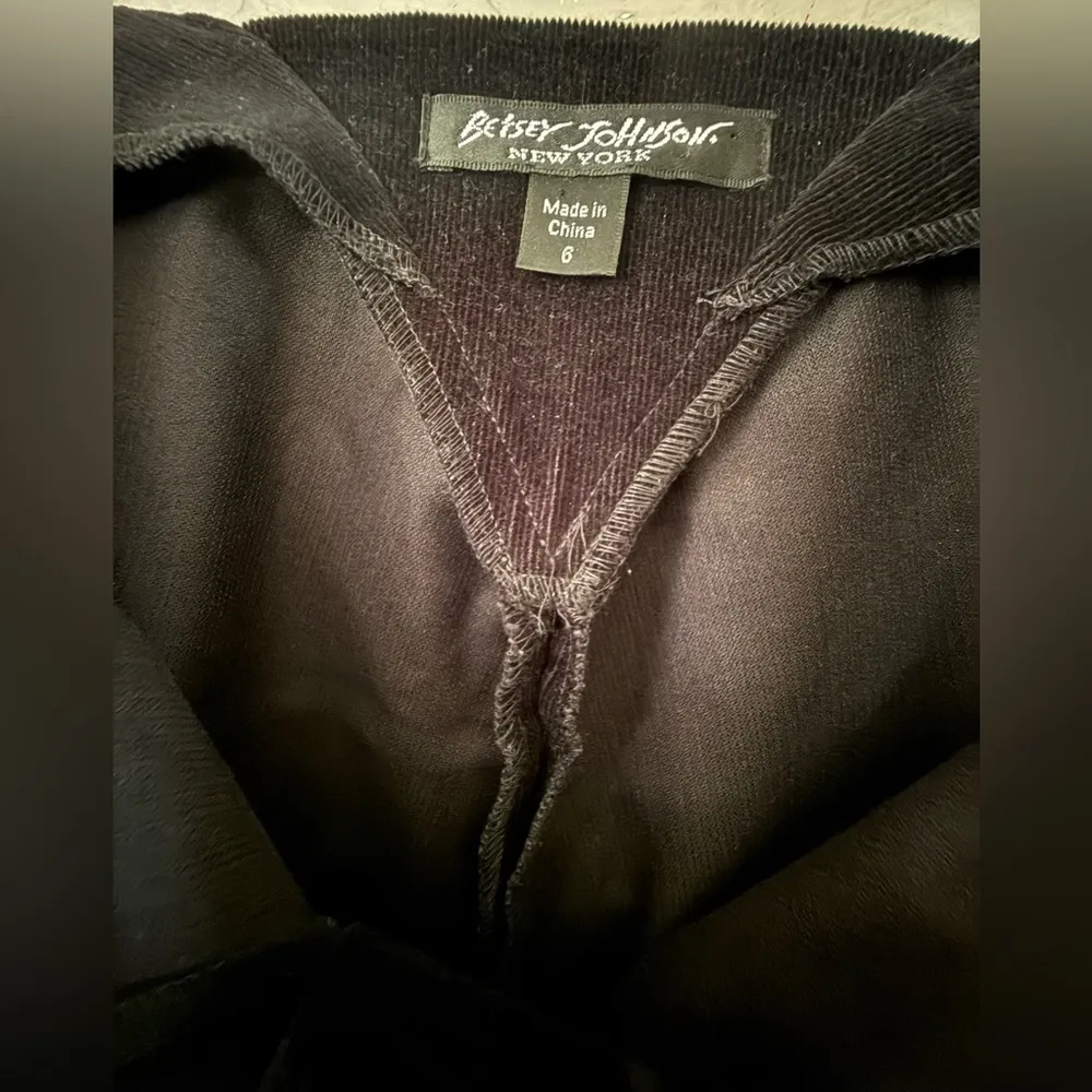 Vintage Betsey Johnson Low Rise Flared Embroidered Corduroy Pants bell bottom 6 - Image 3