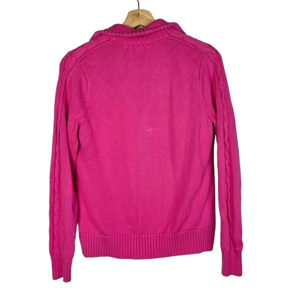 Ralph Lauren Sport Hot Pink Full Zip Tennis Sweater L - Image 2