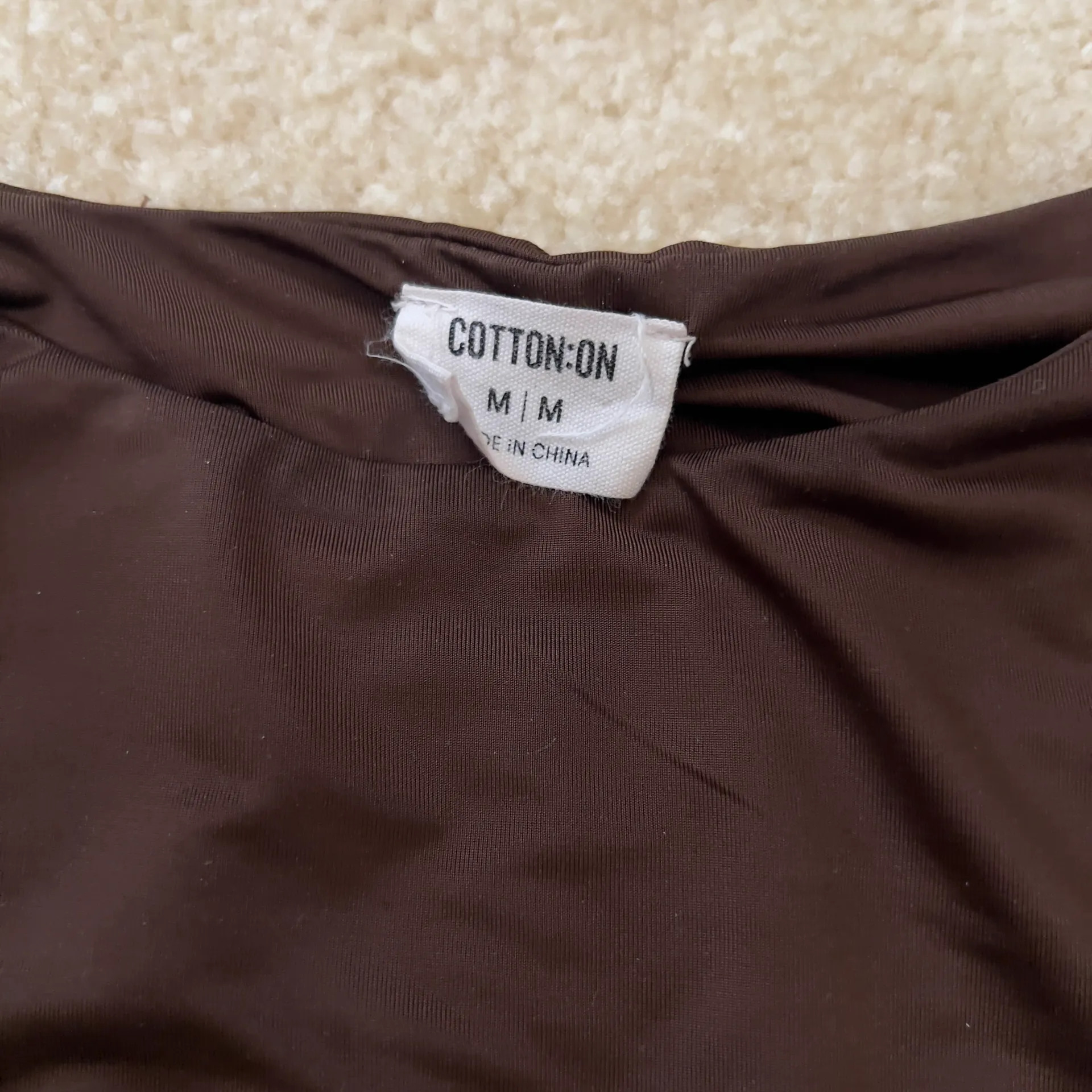 Brown Long Sleeve Crisscross Tie Top - Image 5