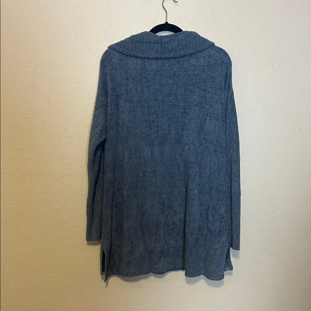 Barefoot Dreams CozyChic Lite Half Zip Tunic Size XL Ocean Blue - Image 7