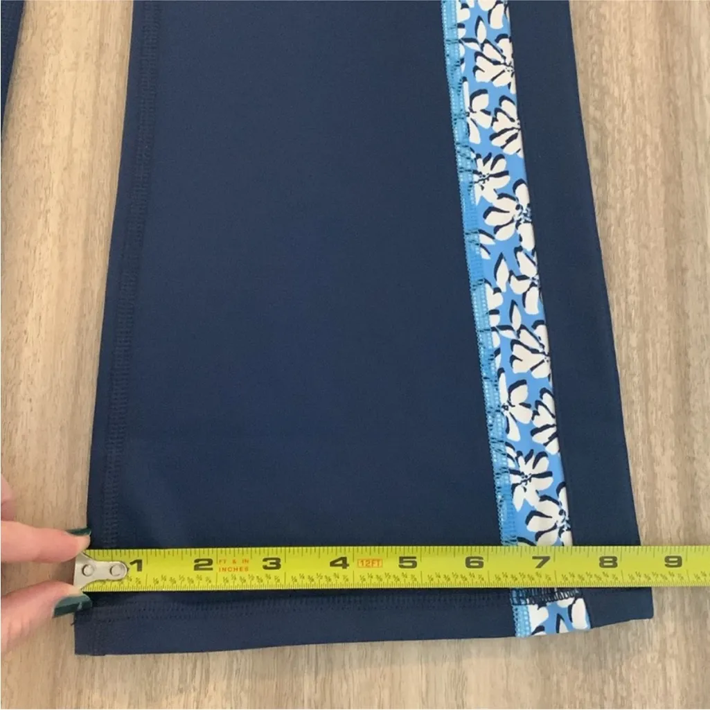 NWT Lilly Pulitzer Carpe Vita Flare Leggings Size XS Women's Navy Blue - Image 7