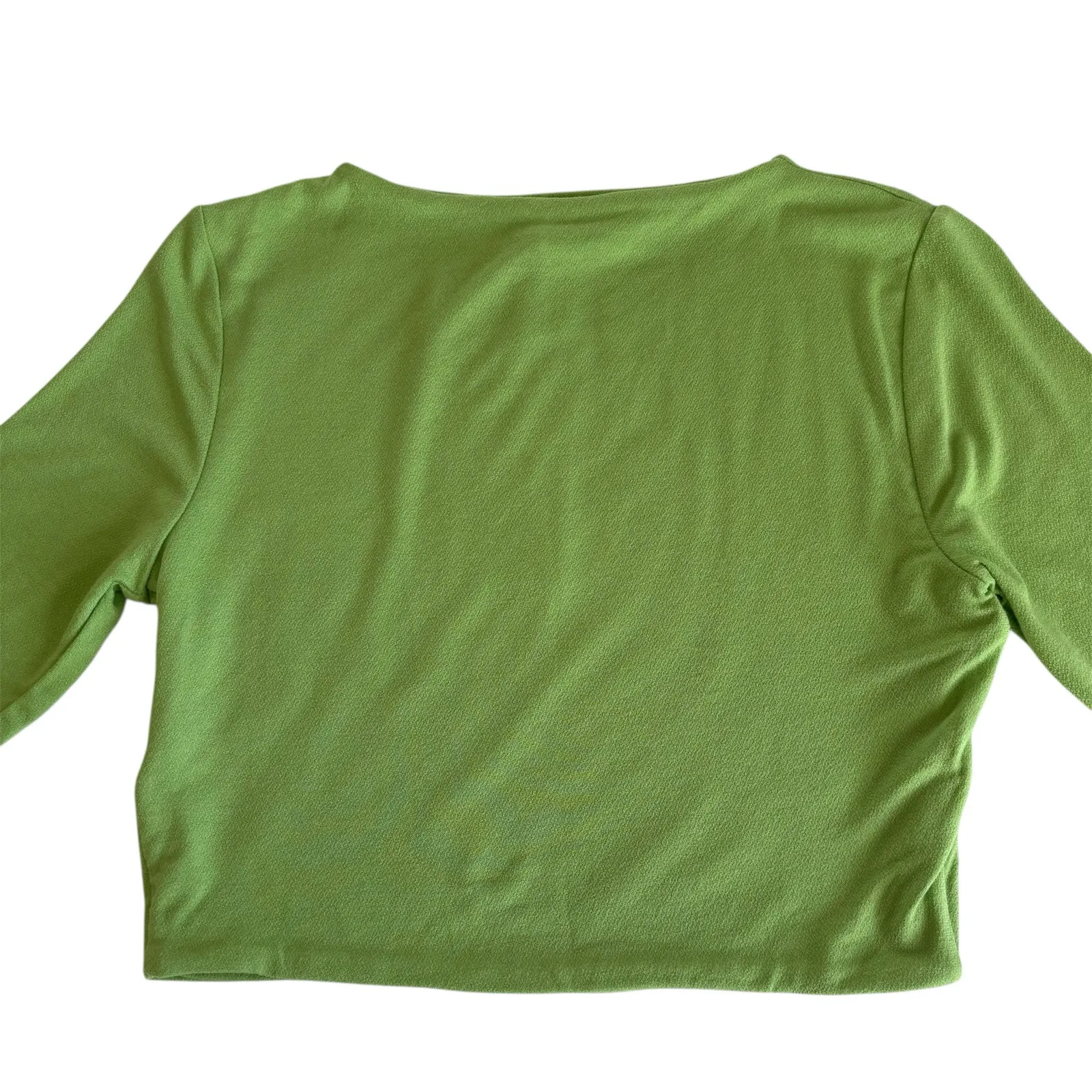 Naked Wardrobe Kiwi Green Knit Crop Top Women’s Size Large NWT - Image 7