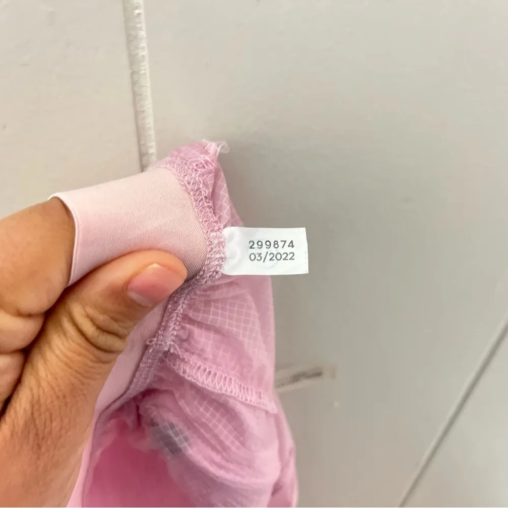 Outdoor Voices  Breaklite Windbreaker 4" Pink Grid Overlay 2 Pocket Short Size M - Image 6