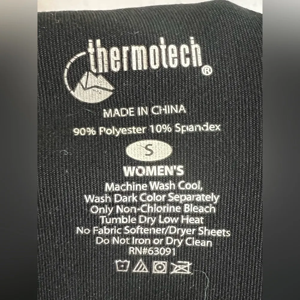 Women's Black Thermotech performance base layer top - Image 5