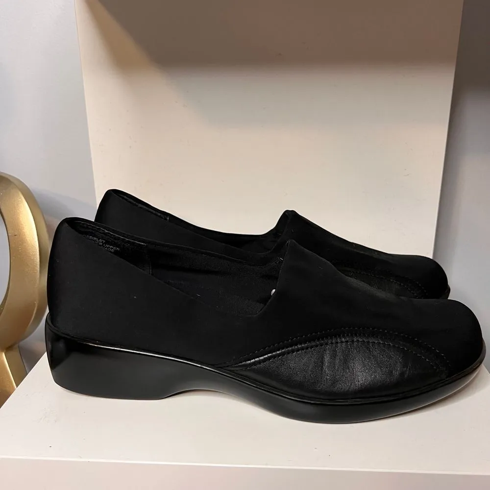 Classic Black Comfort Slip-On Flats Casual‎ Work Office Shoes - Image 4