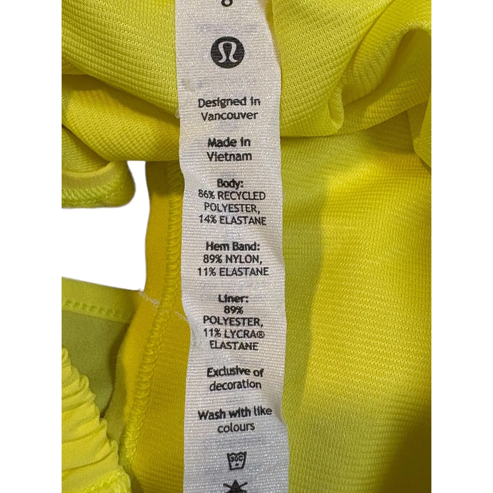 Lululemon Hotty Hot Running‎ Shorts II Size 8 Neon Yellow Highlight Women - Image 15