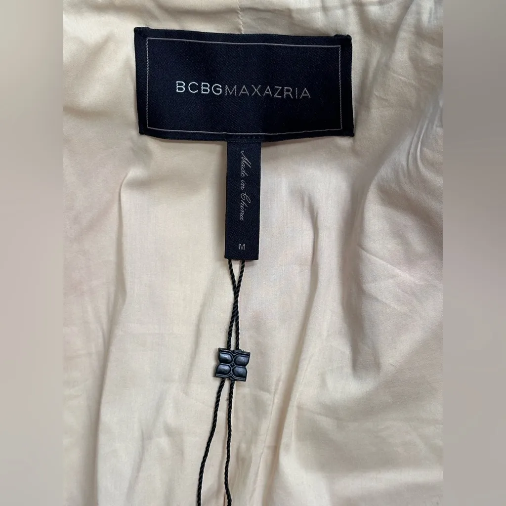 NEW BCBGMAXAZRIA Abbey Cropped Relaxed Blazer Jacket Red Multi Women’s M Office - Image 13