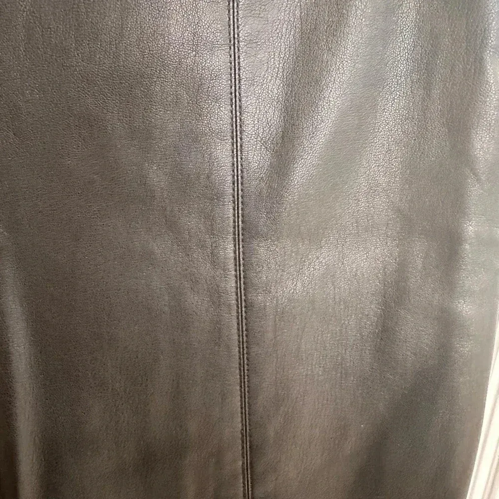 Ann Taylor Petite Faux black Leather High Waist Side Zip Legging - Image 5