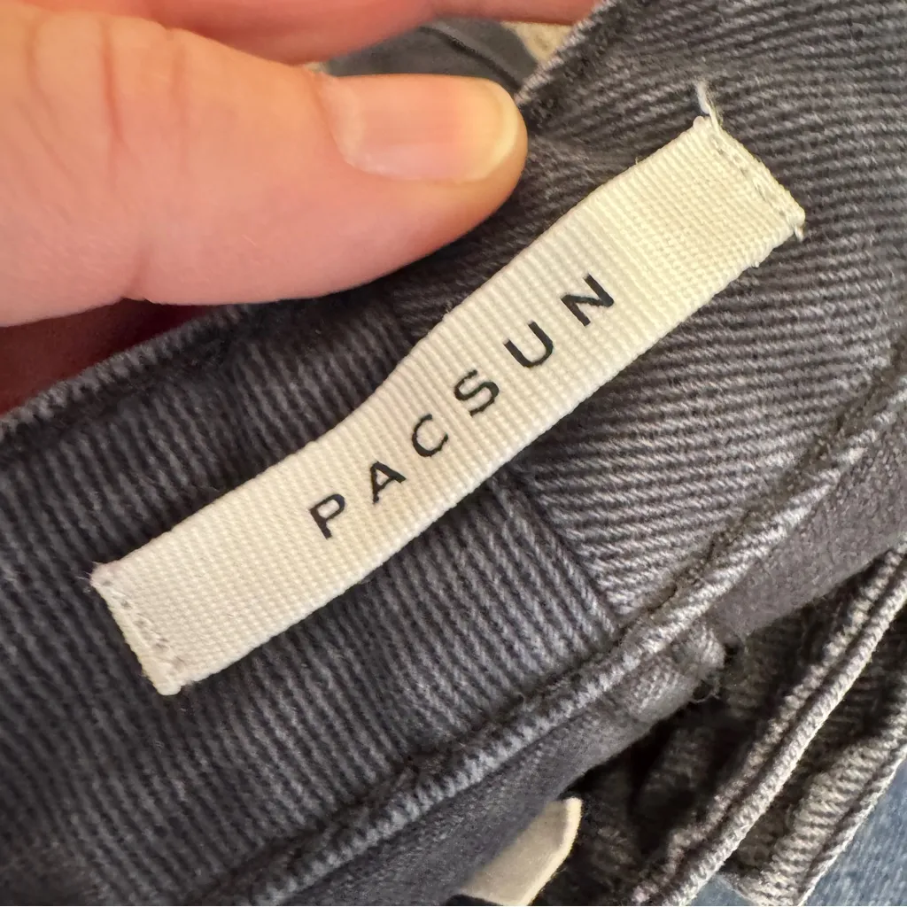 Pacsun Black Denim Mom Jean Shorts Women’s 24 Festival Summer Beachy Vacation - Image 7