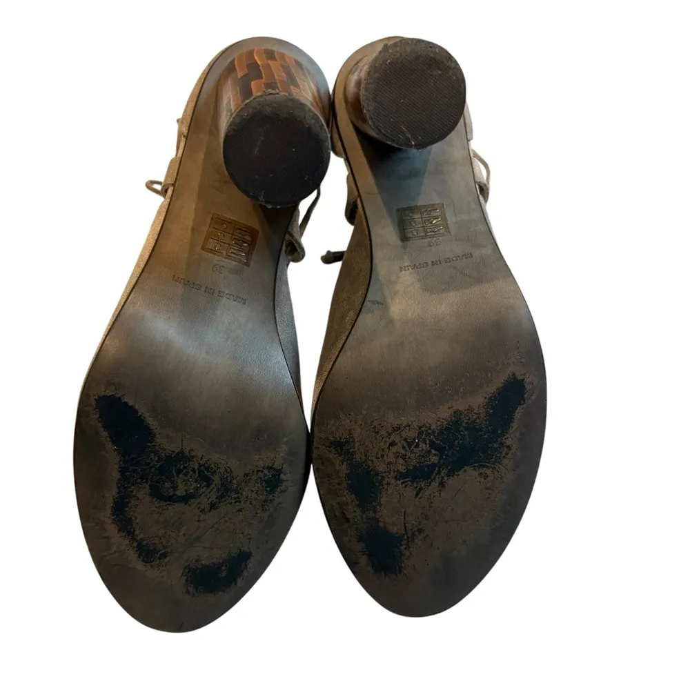 Free People Nouvella Wrap Taupe Heels Taupe, Sz EU39 - Image 13