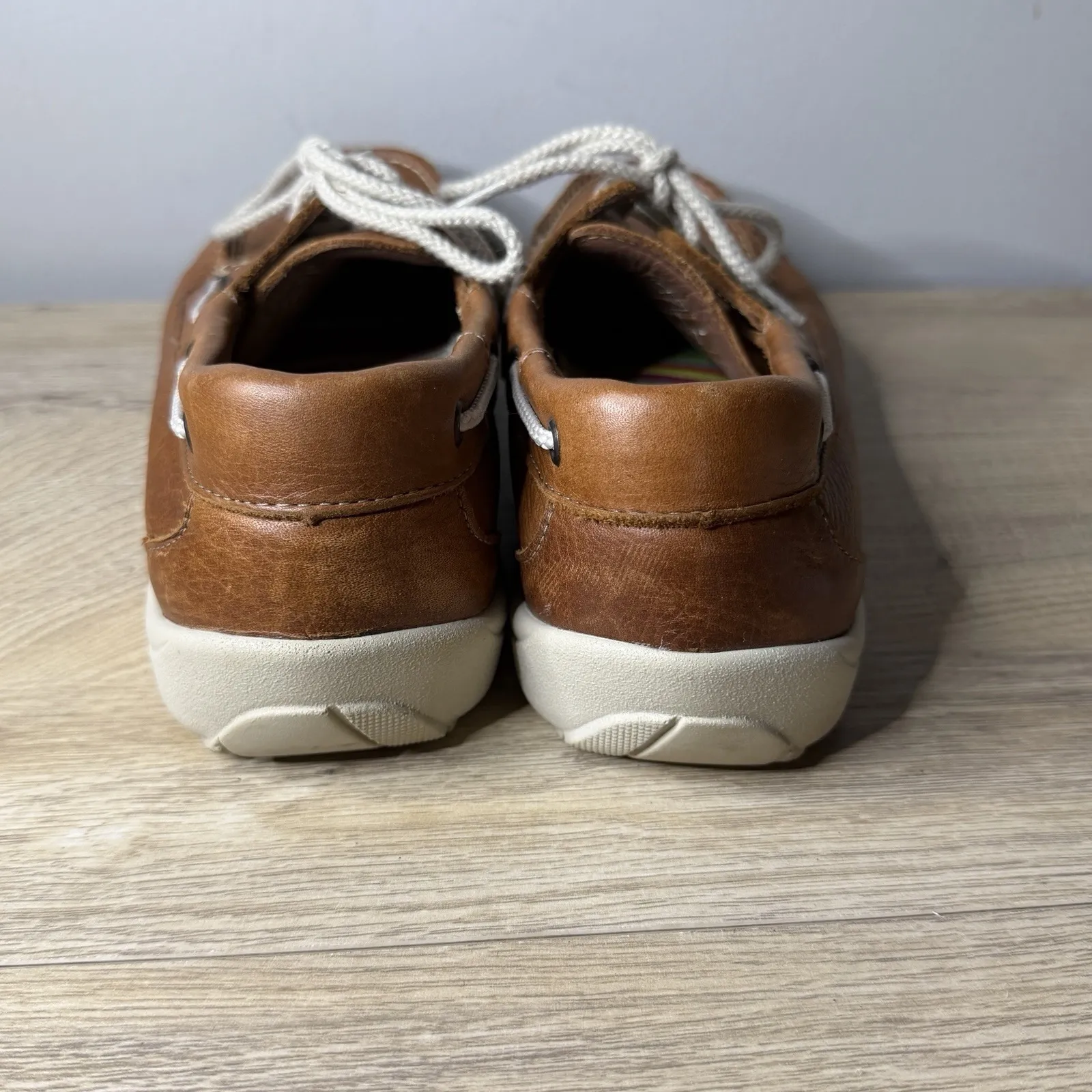 SAS Catalina Lace Up Boat Shoes Womens 9 M Brown Leather Moc Toe Nautical Preppy - Image 5