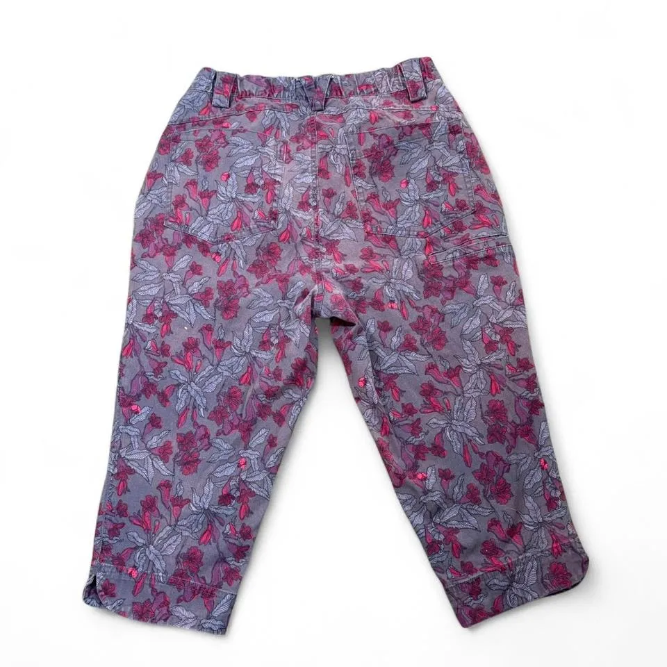 Duluth Trading Women's Size 10 Gardening Outdoor Capri Pants Plants Floral - Image 6