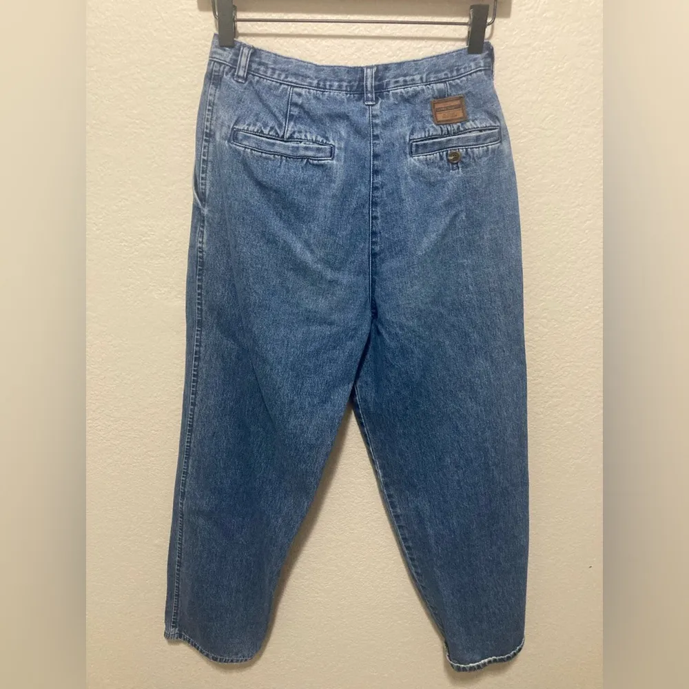 Vintage Ralph Lauren Tapered Mom Jeans Size 6 Petite Navy Blue - Image 2