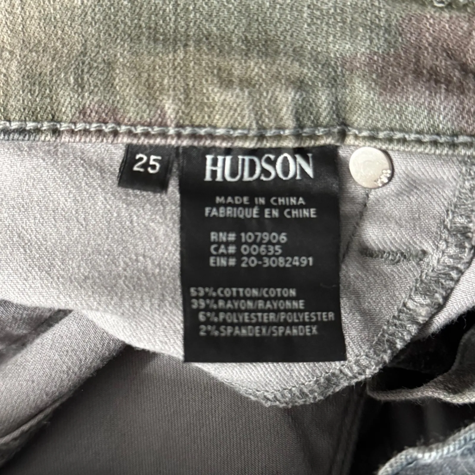 Hudson Barbara Jeans 25 High Rise Super Skinny Camo Military Print Y2K Grunge - Image 7