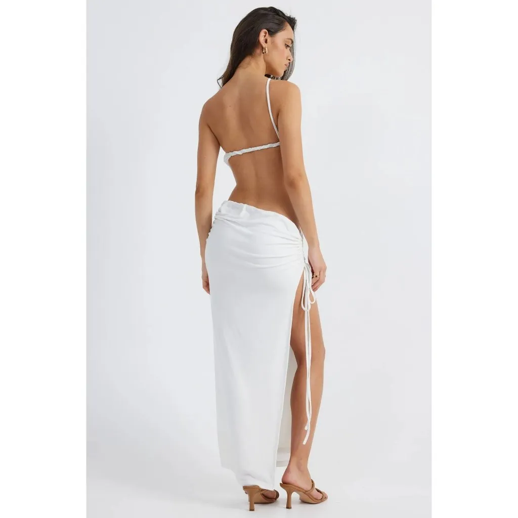 SNDYS Nera Cutout Maxi Dress in White Medium New Womens Cut out Gown - Image 12