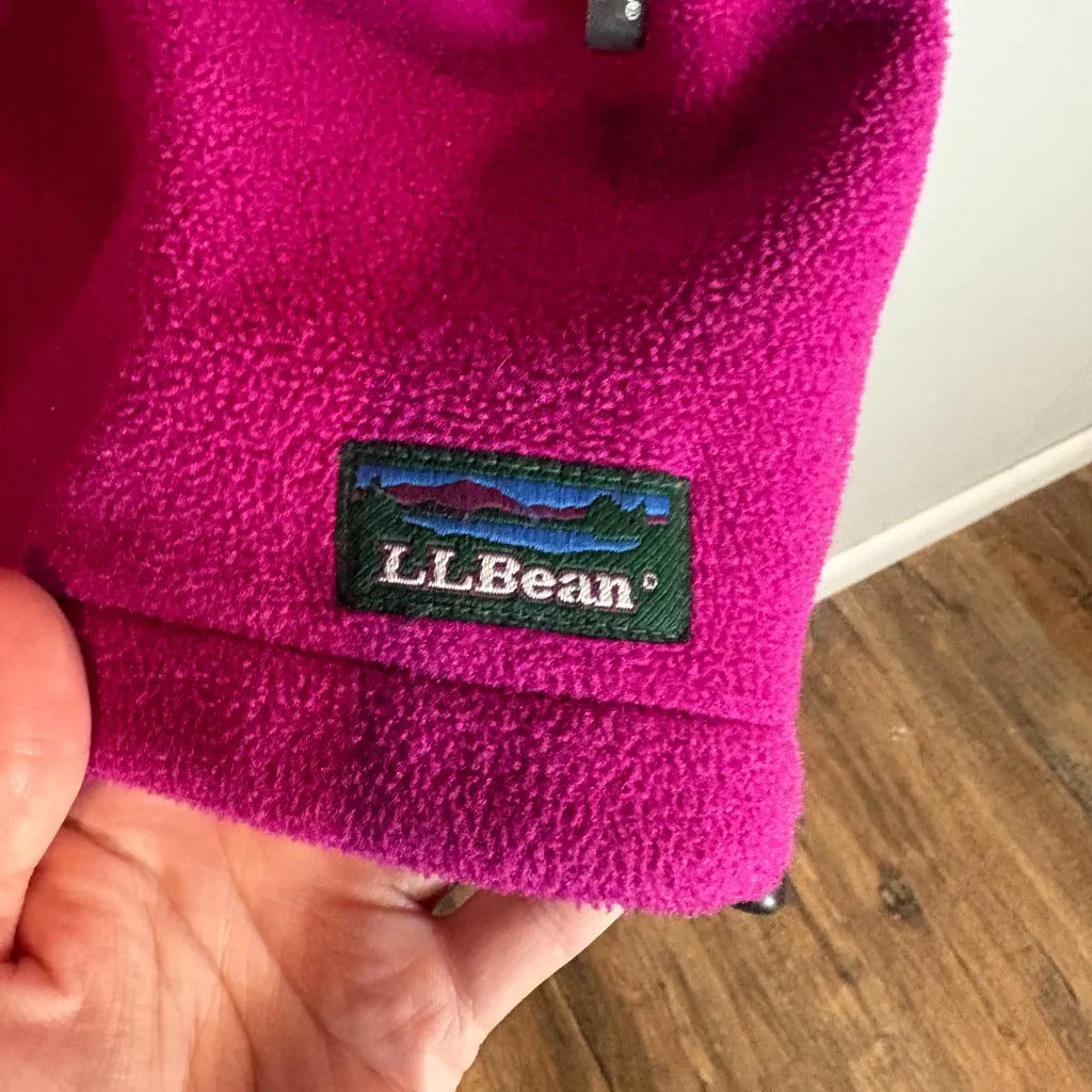 Vtg L.L. Bean PolarTec Windproof half zip fleece pullover Size M - Image 2