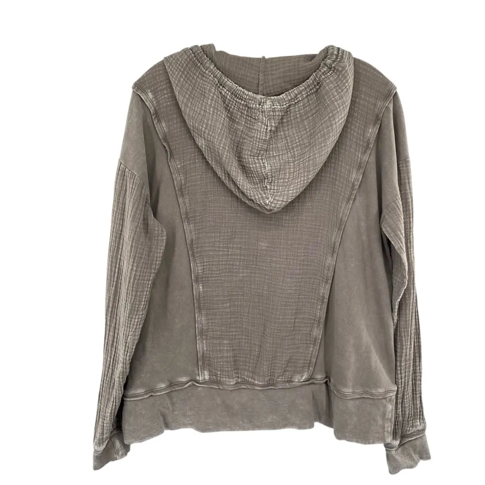 Easel Washed Cotton Gauze Hoodie Pullover - Image 12